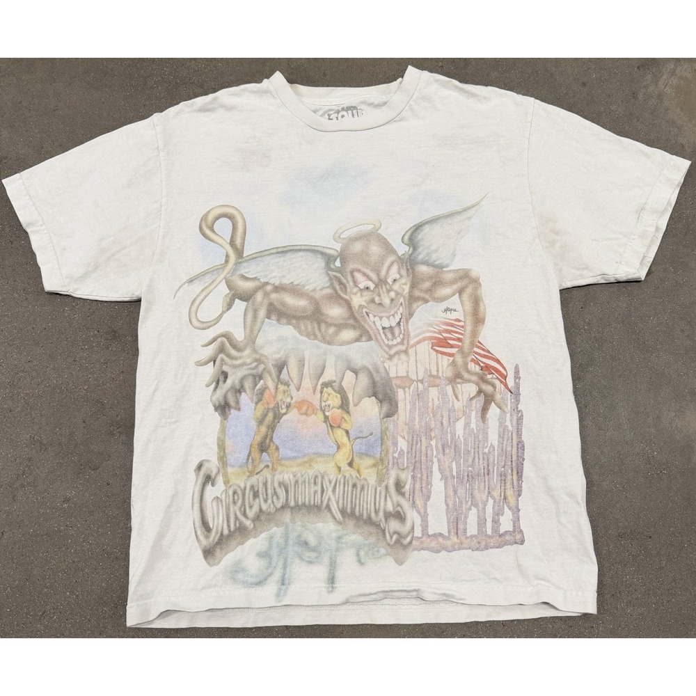 Travis Scott Utopia Circus Maximus 2023 Tour III Tee Shirt L‎ White